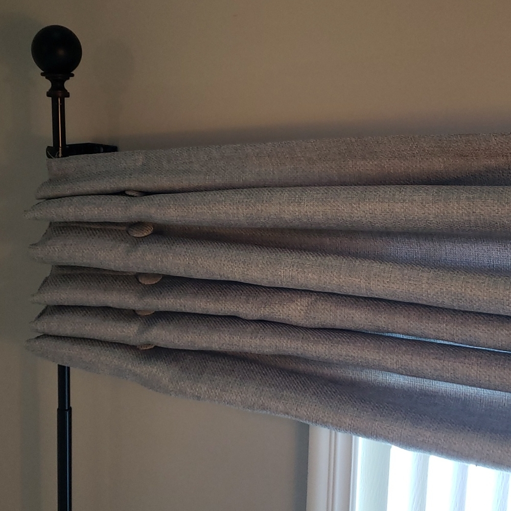 DKNY Grey "City Twill" set of two curtains 51 x 96 inches